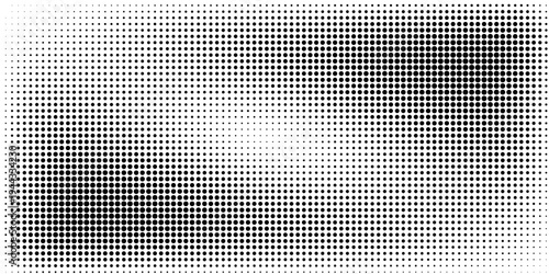 Halftone gradient. Dotted gradient, smooth dots spraying and halftones dot background seamless horizontal geometric pattern vector template set. unique dots modern circles