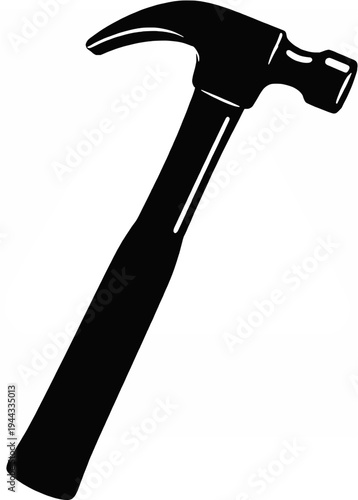 Hammer Tool Silhouette Construction Hand Tool Icon Vector