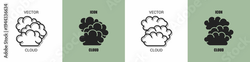 Cloud icon line. Cloud vector illustration.