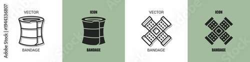 Bandage icon line. Bandage vector illustration.