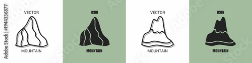 Mountain icon line. Mountain vector illustration.