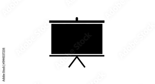 Black Presentation Screen on Stand.