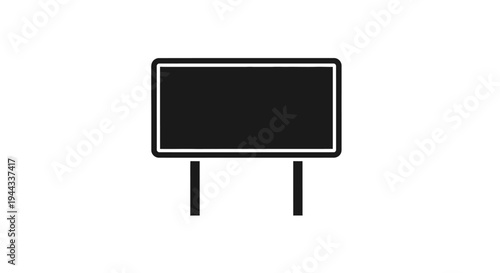 Billboard sign with two poles.