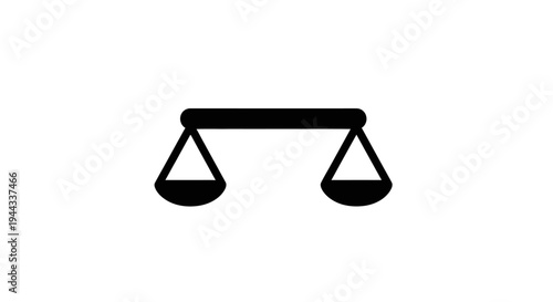 Black and white balance scale icon.