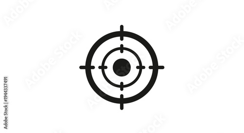 Black target symbol with circles.