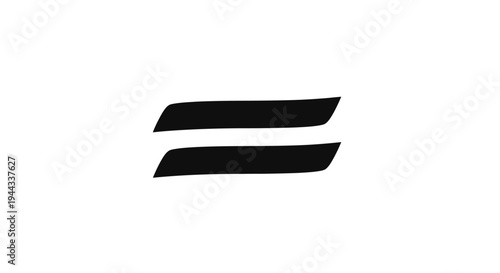 Black equal sign symbol icon.