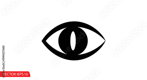 Black eye with iris detail.