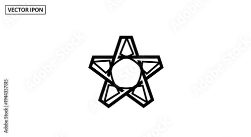 Geometric star shape icon design.