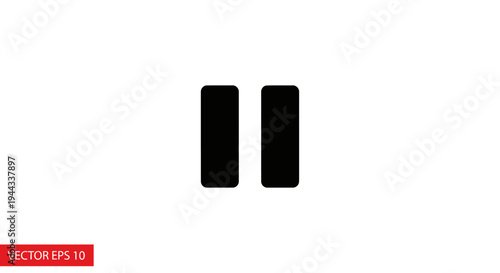 Pause button symbol on screen.