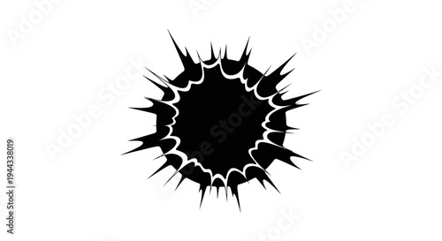 Black Hole with White Outline Effect.