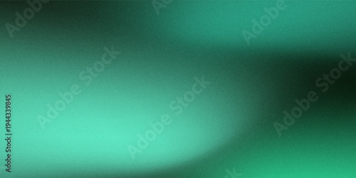 Grainy background green abstract noise texture with vibrant glowing color gradient shape and black backdrop and dark banner poster header cover and wallpaper design effect