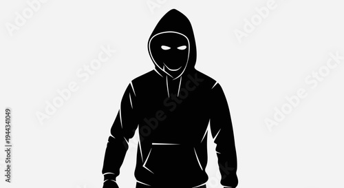 Anonymous Hacker in Hoodie, Cybercrime Concept, Digital Security Threat