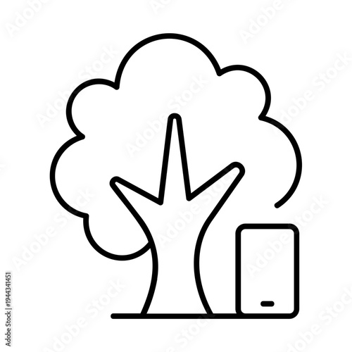 Nature tree + small phone