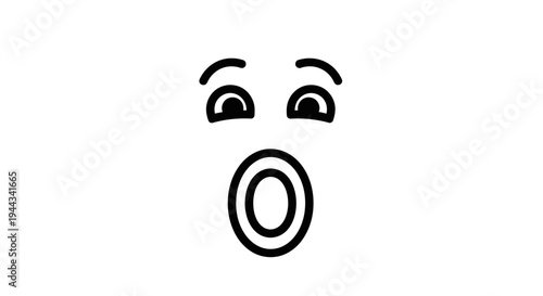 Surprised Face Emoji, Shocked Expression, Open Mouth, Wide Eyes, Astonished Emotion