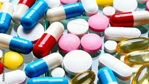 Assorted pills and capsules