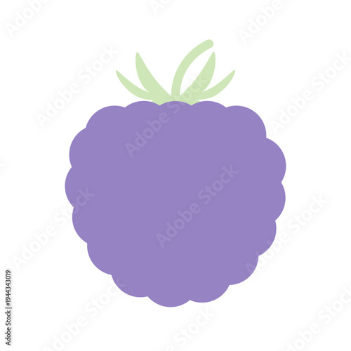 ブラックベリーのシンプルアイコン（パープル・フラット）