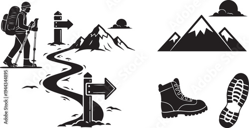 Hiking Adventure Travel Exploration Mountain Landscape Nature Outdoors