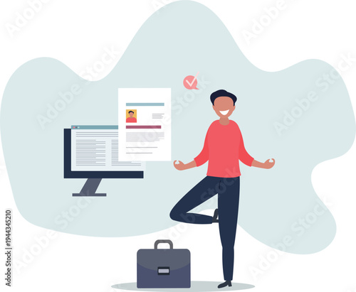 Job description and work duties and tasks information.Document with responsibility and position specification for new staff member .person's life situation and his activities.