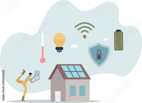 Smart home, IOT administration.people control and lock access to lights and electricity,person's life situation and his activities.