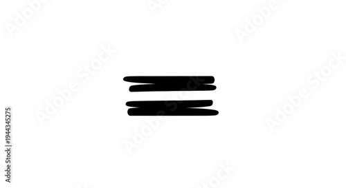 Black equal sign symbol icon.