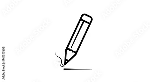 Pencil Drawing Line Art Icon