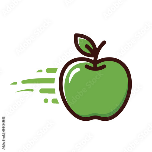 green apple vector illustration