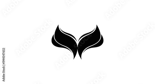 Black Whale Tail Logo Design.