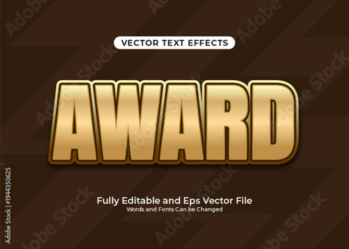 Award text effect