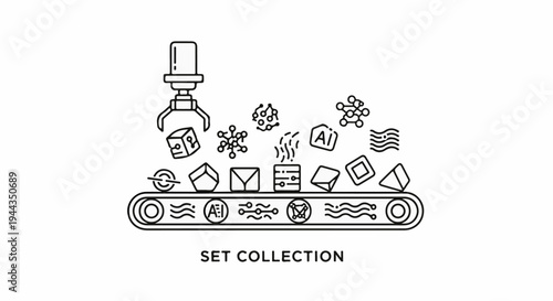 Automated assembly of digital components on a conveyor belt