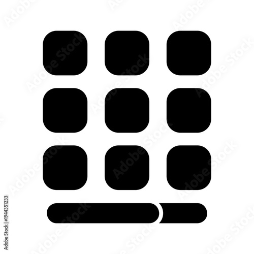 App grid + limit bar