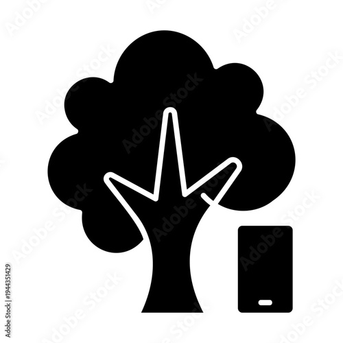 Nature tree + small phone