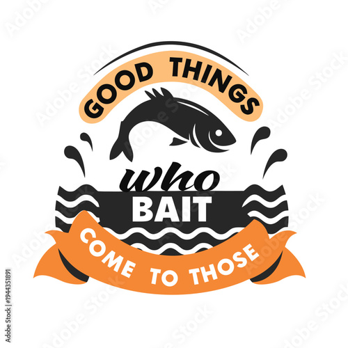 A black fish rests over the waves, while a proverb speaks the truth