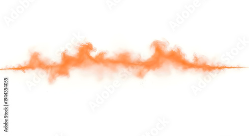 A blurry orange cloud on a white background