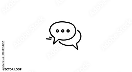 Chat Bubbles Icon, Speech Bubbles, Communication, Dialogue, Message, Conversation, Vector Art