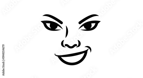 Sly Smirk Face Emoji - Mischievous Grin and Winking Eyes Illustration