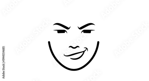 Sly Smirking Face Emoji - Mischievous Grin, Playful Expression, Sneaky Smile