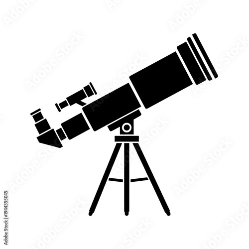 Telescope on a tripod stand.