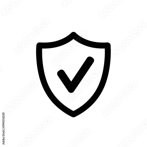 Shield with check mark icon.