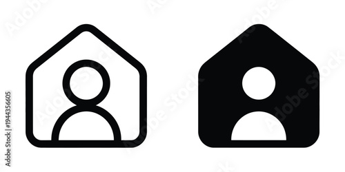 Buyer Tenant User Icon Minimal Vector Design for Web