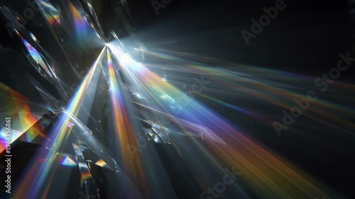 Light Beams Shining In The Dark.