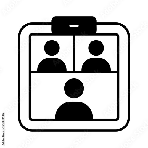 Online meeting square frame