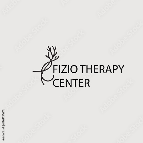 Physio therapy center  minimal logo 