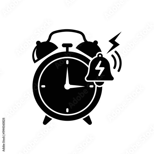 Alarm clock ringing with bell.