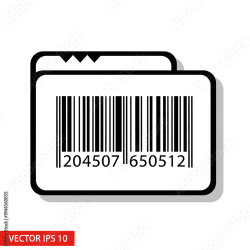 Barcode Scanner Label Icon Design.