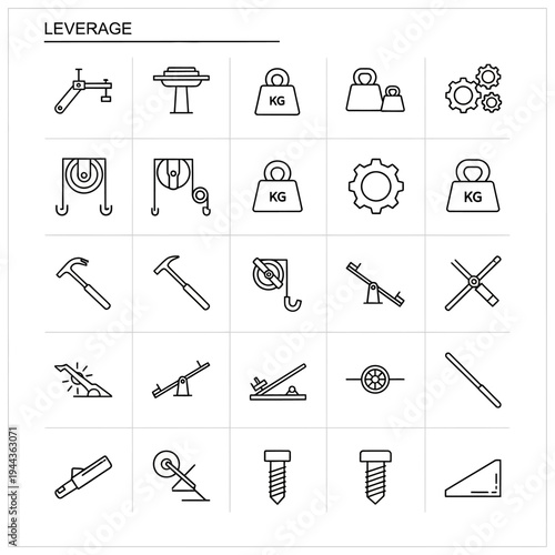 Collection of various tool icons.