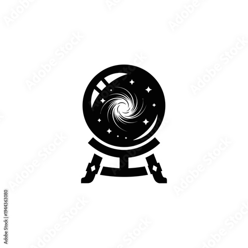 Crystal Ball with Swirling Pattern.