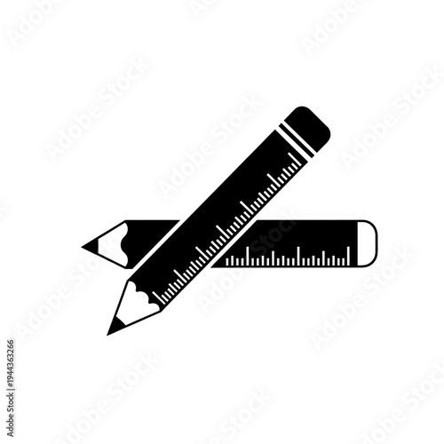 Pencil and ruler drawing tools.