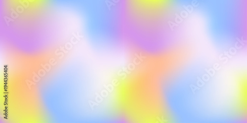Soft pastel mesh gradient pattern with blurred transitions in pink, blue, yellow, purple and peach. Dreamy seamless background with smooth flowing color blends, glowing light effect and airy texture.