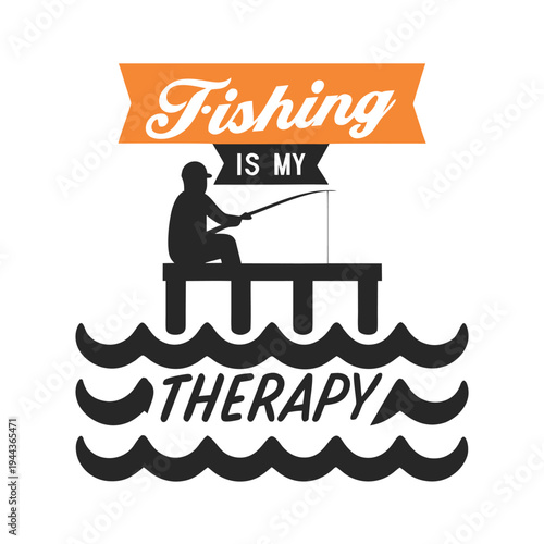 Silhouette figure fishing on a pier above wavy waters illustrates therapeutic recreation plainly