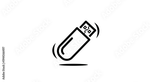 USB Flash Drive Icon - Data Storage and Transfer Concept